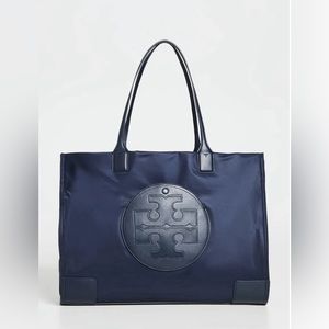 Tory Burch Large Blue Ella Nylon Tote Bag